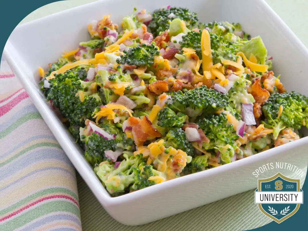 Sports Nutrition University – Broccoli Salad Athletes Will Love Broccoli salad even teen athletes will love